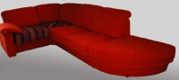 Дизайнерски червен диван 28059-3375